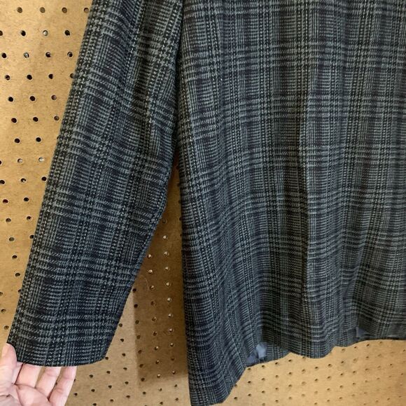 Vintage Blazer Jacket Academia Preppy Old Money Sag Harbor Plaid Wool Blend 12 - Picture 4 of 4